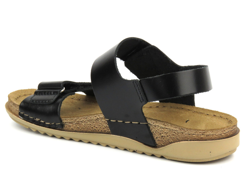 Sandały damskie ze skórzaną wkładką - INBLU AA-01G, czarne