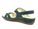Sportowe sandały damskie na trzy rzepy - HELIOS Komfort 205, zielone