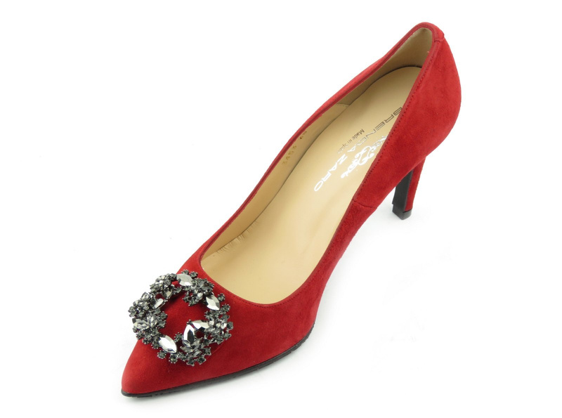 Szpilki damskie Brenda Zaro T3453, czerwone