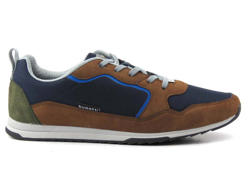 Sneakersy męskie z z elastycznymi sznurówkami - BUGATTI 321-A3A07-5000, wielokolorowe