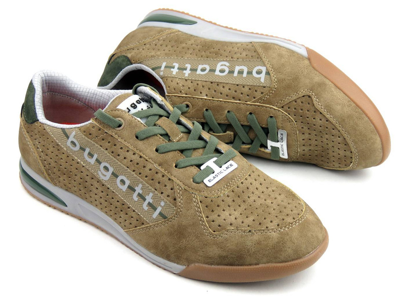Sneakersy męskie, buty sportowe - BUGATTI Vegan 321-A3801-5000, beżowe
