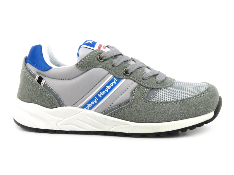 Sneakersy dziecięce sznurowane - AMERICAN CLUB ES 03/21, szare