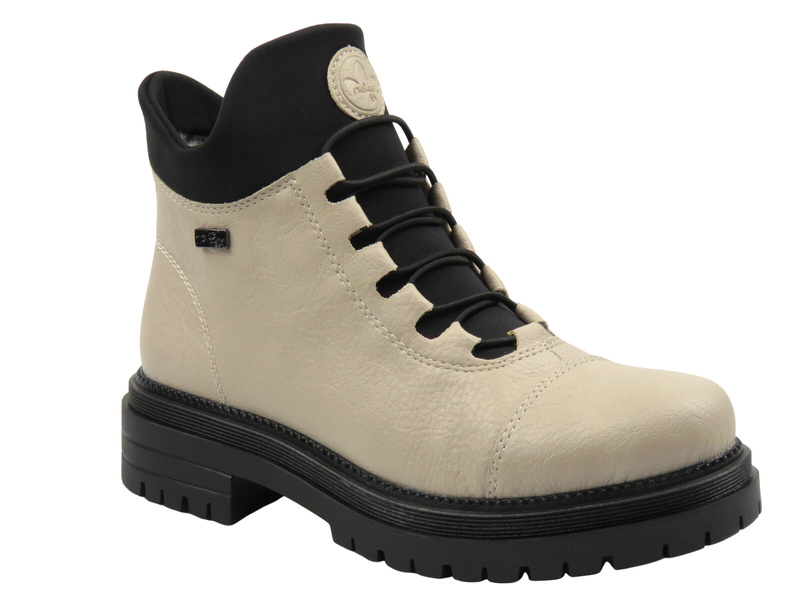 Wygodne botki damskie Rieker Y3163-60, beżowe