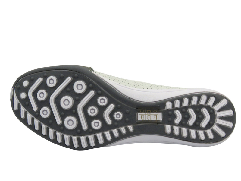 Ażurowe półbuty damskie wsuwane - Nika Komfort H-600, biało-szare