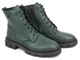 Skórzane botki, trapery damskie polskiej marki HELIOS Komfort 549, zielone