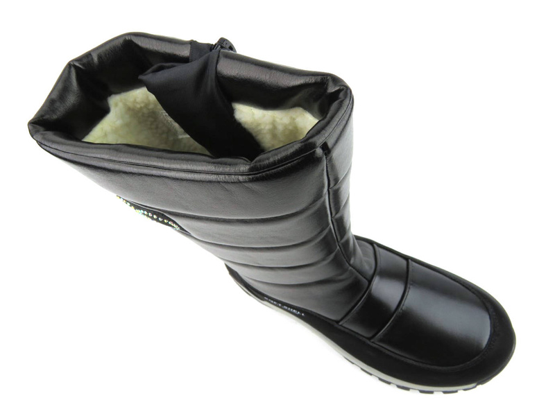 Śniegowce dziecięce z softshell i membraną - WOJTYŁKO 23038, czarne