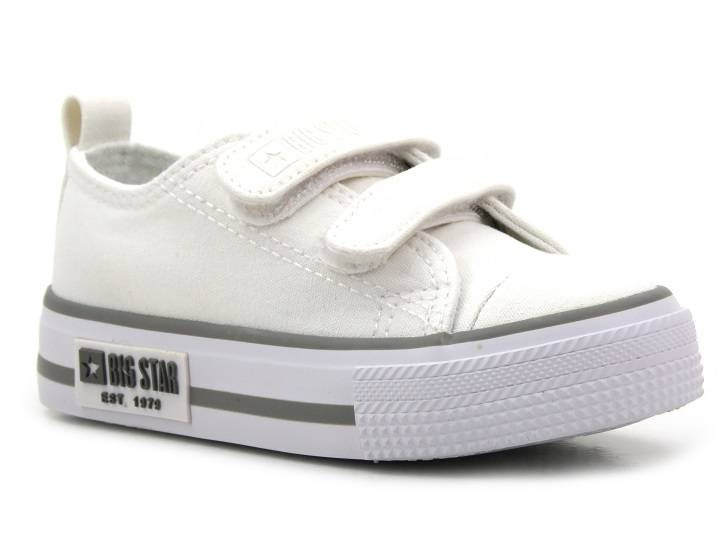 Trampki, tenisówki dziecięce na rzepy - BIG STAR LL374016, białe
