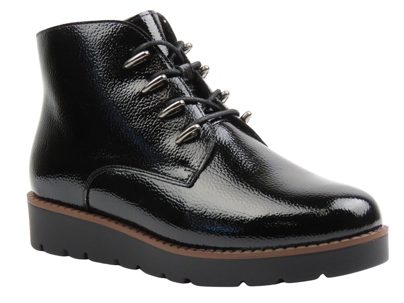 Ocieplane botki damskie - Potocki 25-19360, czarne