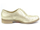 Półbuty damskie w stylu harvardzkim - Kabała 142-203, złote
