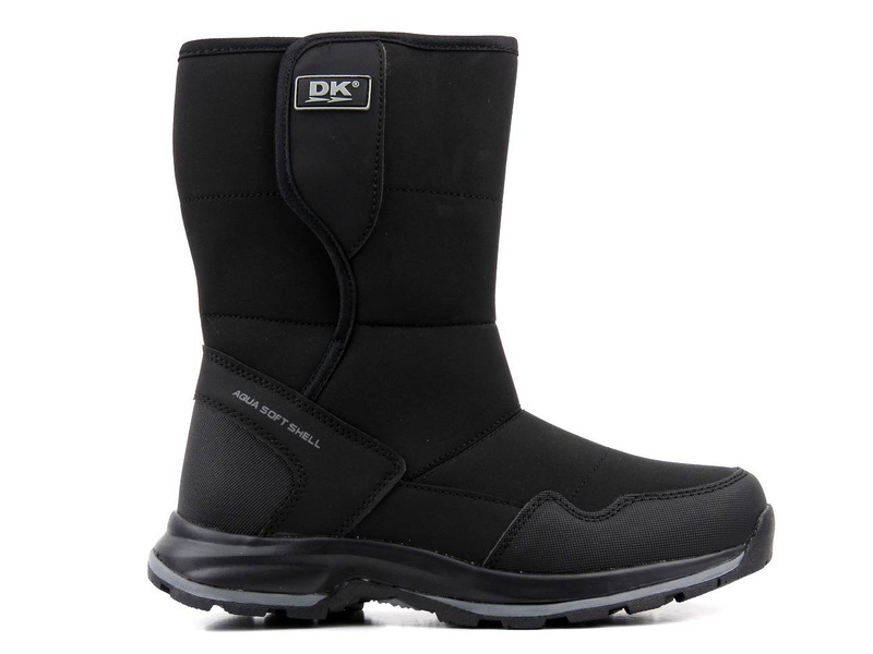 Śniegowce damskie na rzepy - DK TECH Aqua Soft Shell 2182, czarne