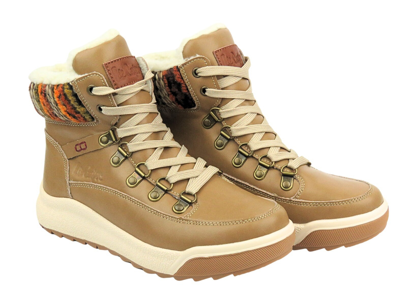 Trapery damskie - LEE COOPER 24-01-2985L, beżowe