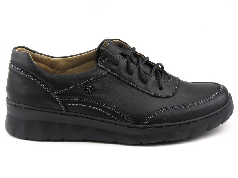 Lekkie i wygodne sneakersy damskie - Helios Komfort 360, czarne