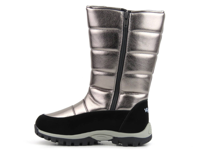 Śniegowce dziecięce z softshell i membraną - WOJTYŁKO 23038, złote