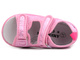 Sandałki dziecięce na rzepy - American Club TEN 38/22, różowe z jednorożcem