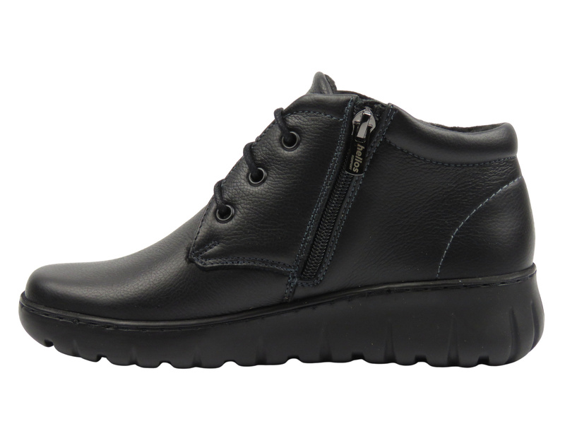 Botki damskie polskiej marki czarne Helios Komfort 793