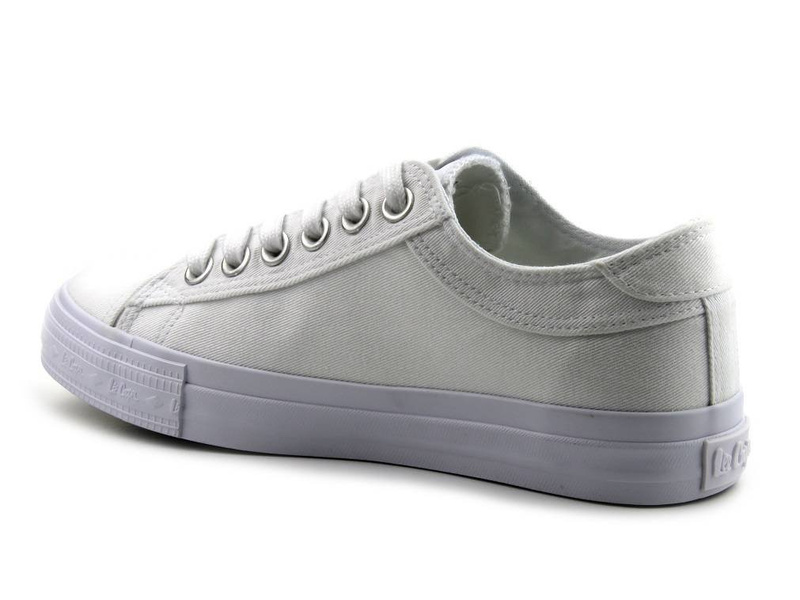 Jednolite, białe trampki damskie Lee Cooper 21-31-0145L