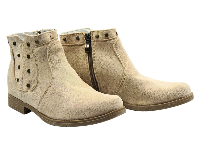 Trzewiki dziecięce dziewczęce beżowe KORNECKI 06660