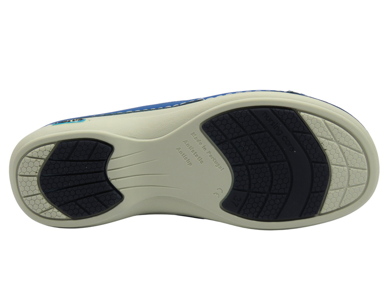 Klapki damskie medyczne, sanitarne - NURSING CARE VENEZA-WG3A07, niebieskie