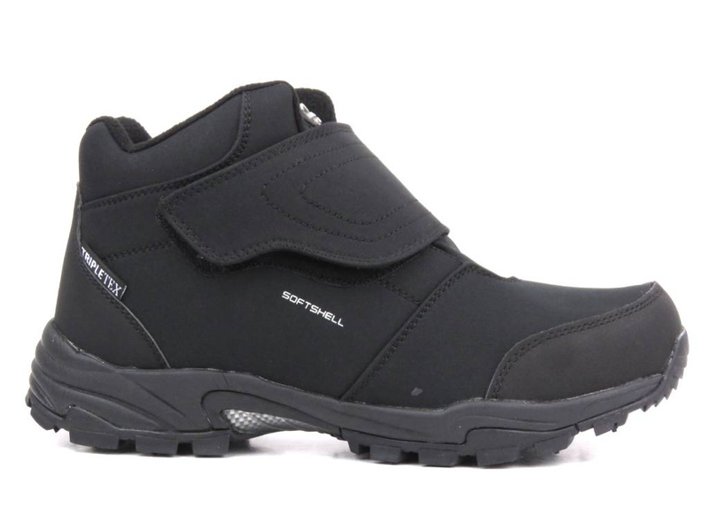 Ocieplane trekkingi męskie - AMERICAN CLUB Softshell SN 41/23, czarne