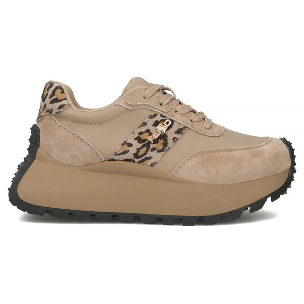 Skórzane sneakersy damskie beżowe Filippo DP6785/25