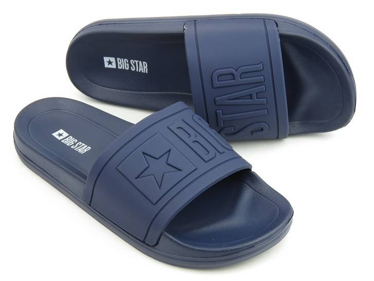 Gumowe klapki damskie - Big Star DD274A269, granatowe