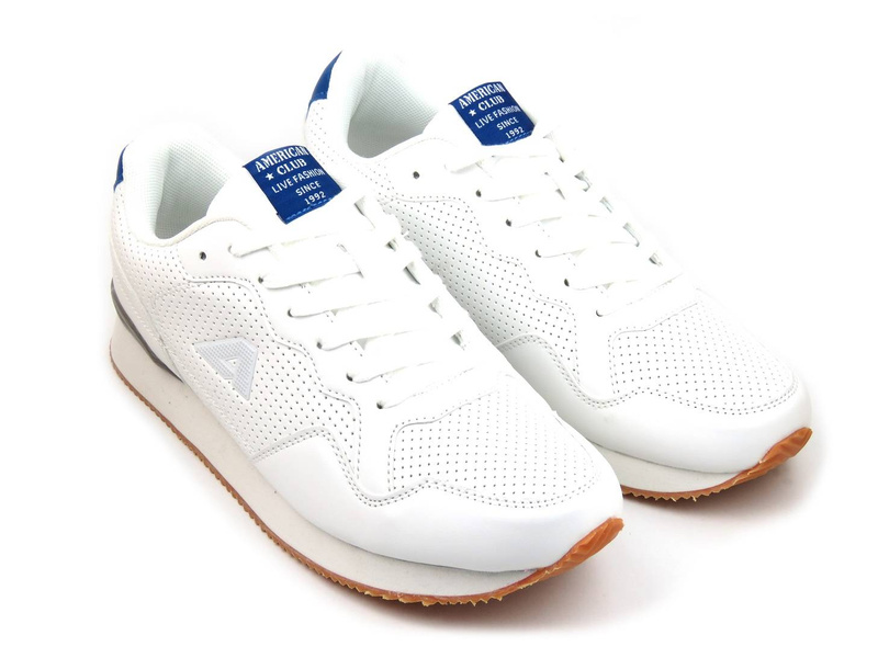 Buty męskie sportowe - American Club FH21/22, białe