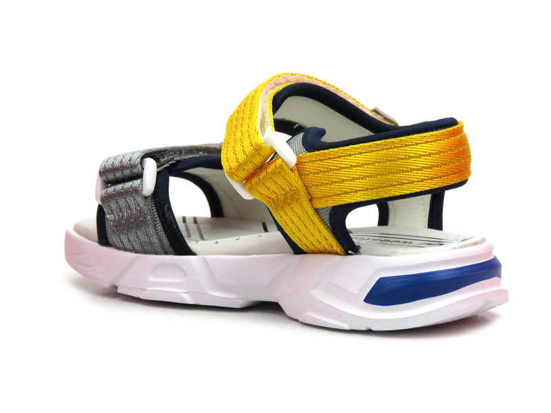 Sportowe sandały dziecięce ze skórzaną wyściółką - Weestep R167650873, żółte