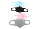 Wielorazowa maseczka z lodowego jedwabiu - Fashion Mask, niebieska