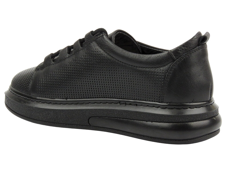 CZARNE SNEAKERSY DAMSKIE - VENEZIA D010LEBLOSP048, czarne