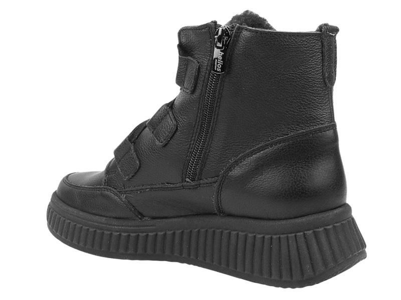 Botki Damskie Polskiej Marki HELIOS Komfort 559 Czarne Na Zamek