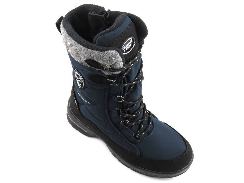 Śniegowce dziecięce z membraną i softshell - AMERICAN CLUB SN14/23, granatowe