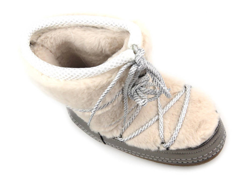 Śniegowce damskie, buty zimowe futerkowe - VENEZIA OB-011, beżowe