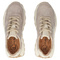 Wygodne sneakersy damskie ze skóry naturalnej zamszowej na platformie Filippo DP7498/26, beżowe