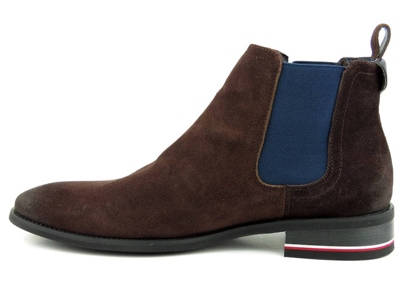 Skórzane sztyblety męskie GOE II1N4042, brązowe