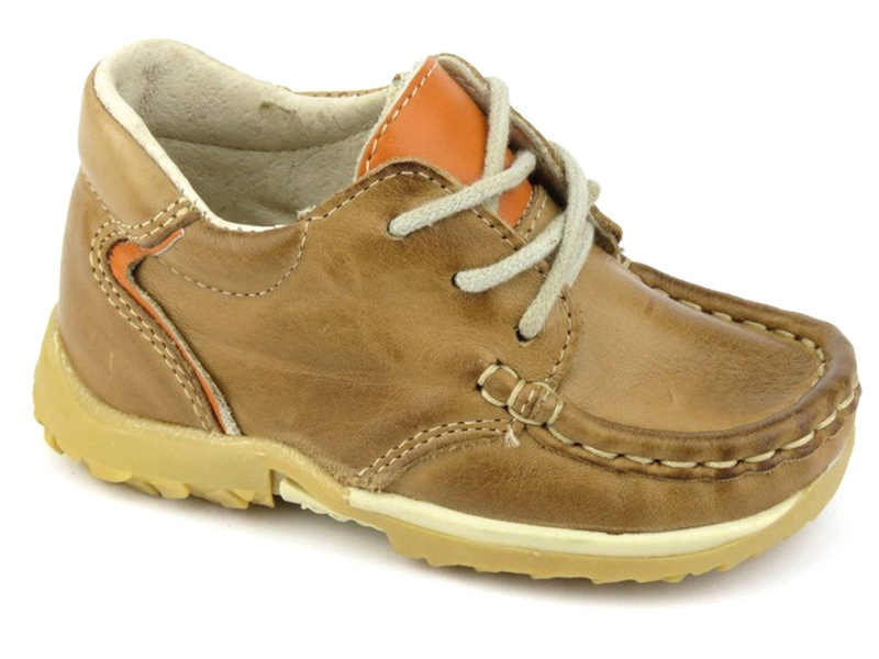 Półbuty dziecięce chłopięce ze skóry - Helios 007