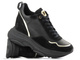 Sneakersy, buty sportowe damskie na ukrytym koturnie - CARINII B9061, czarne