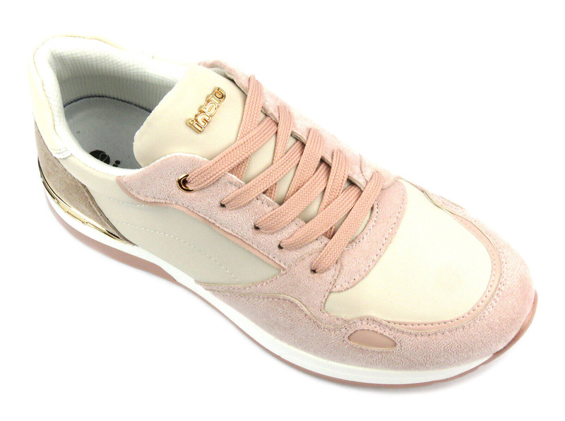Sneakersy damskie na platformie - Inblu IN-364, różowe