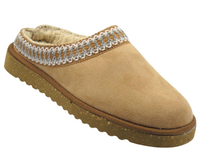 Kapcie damskie INBLU EY-30, brązowe