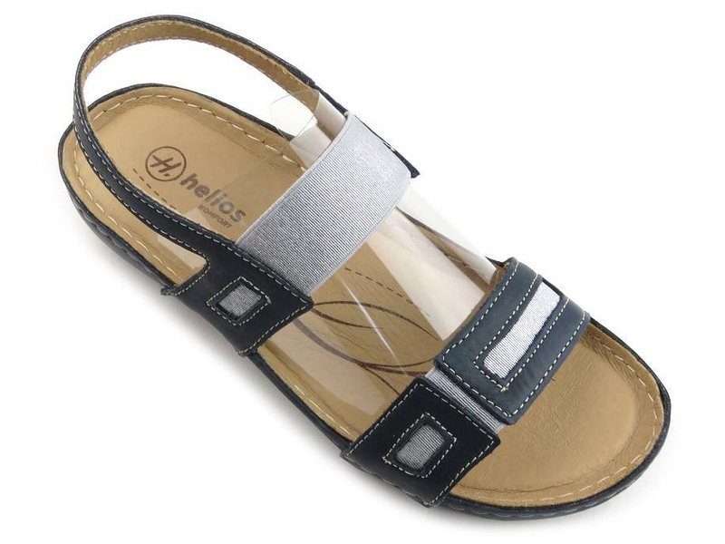 Sportowe sandały damskie Helios Komfort 271, granatowe