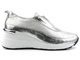 Buty damskie sportowe na koturnie - Venezia 4024, srebrne