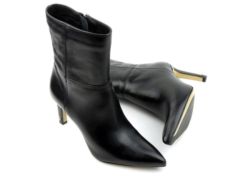 Eleganckie botki damskie na szpilce - CARINII B5751, czarne