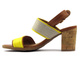 Sandały damskie na słupku - Jezzi, 20SD35-1826, żółte