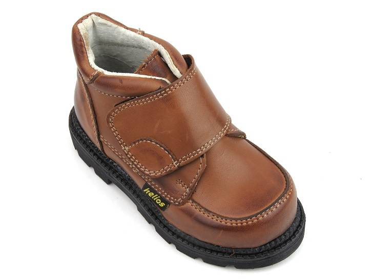 Nieocieplane trzewiki dziecięce chłopięce - Helios 207/1, brązowe