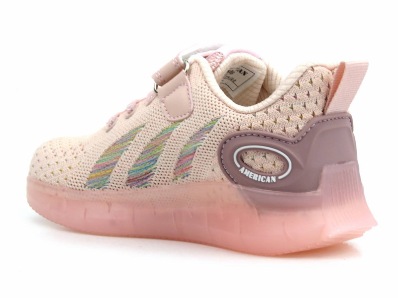 Buty sportowe dziecięce, adidasy American Club RL 79/22, różowe