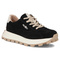 Wygodne sneakersy damskie ze skóry naturalnej zamszowej na platformie Filippo DP7498/26, czarne