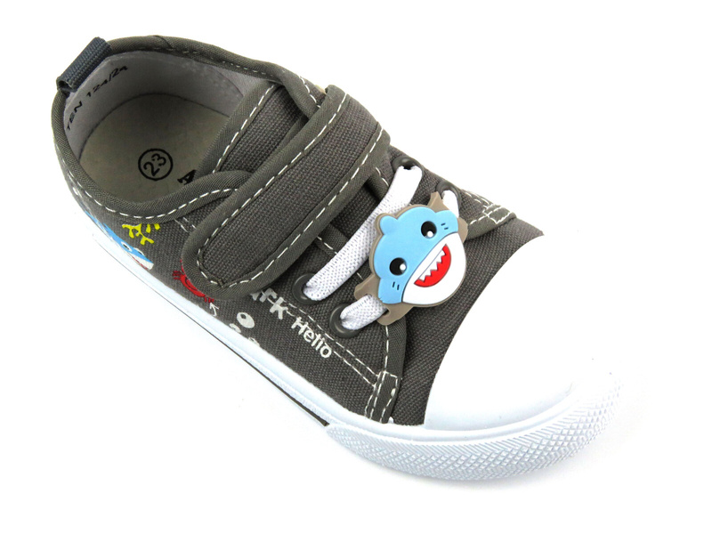 Trampki dziecięce - American Club TEN 124/24, szare