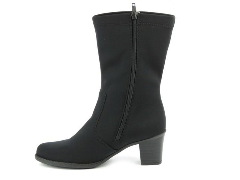 Botki damskie z wełną i membraną - Rieker Z7652, czarne