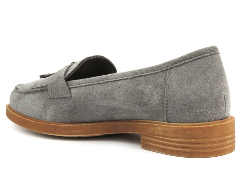 Półbuty, mokasyny damskie Potocki 24-12369, szare