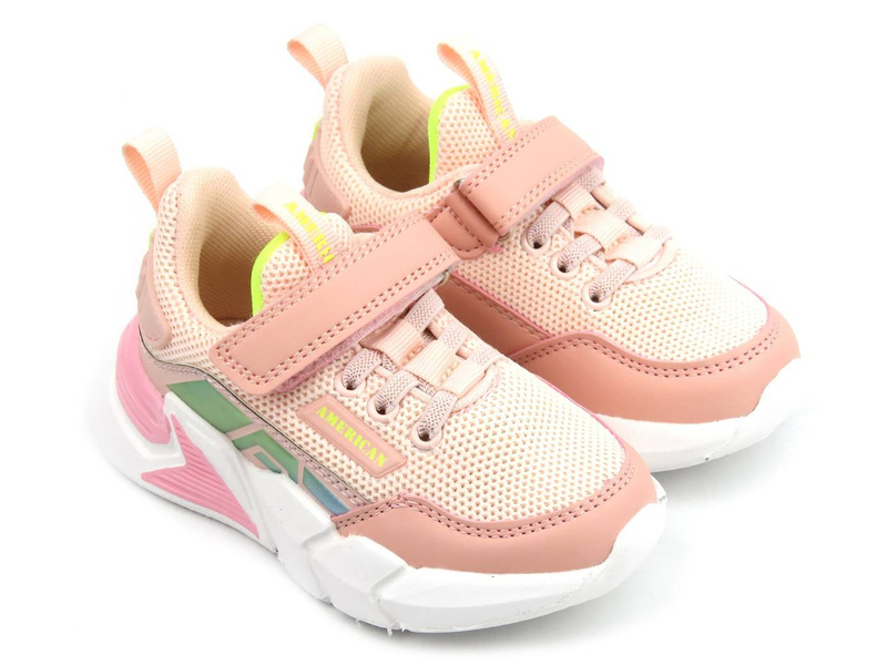 Sneakersy, buty sportowe dla dziewczynki - AMERICAN CLUB AA 27/22, różowe