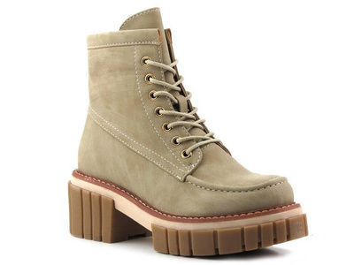 Beżowe workery damskie EVENTO 22BT35-5044